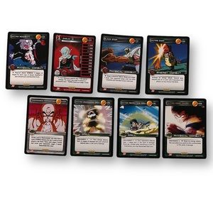 Set of 8 Dragon ball trading cards